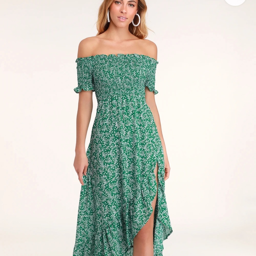 Lulus floral green midi